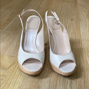 Dior Classic Cream Slingback Pumps
